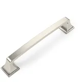 Amerdeco 6 Stück Möbelgriffe Gebürsteter Nickel 160mm Lochabstand Zinklegierung Griffe für Küchenschränke Schrankgriffe Schubladengriffe Türgriffe für Küchenschränke Kleiderschrank UK0015