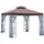Outsunny Gartenpavillon 3 x 3 m kaffeebraun/weiß