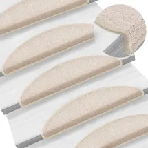 vidaXL Stufenmatte 56 x 17 cm Taupe Halbrund