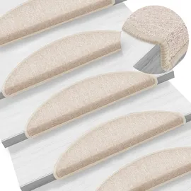 vidaXL Stufenmatte 56 x 17 cm Taupe Halbrund