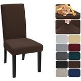 XINEAGE Stuhlhussen 6er Set, Stretch Stuhlhussen für Esszimmerstühle, Universale Stuhlhussen Waschbar Abnehmba für Hotel, Zeremonie, Bankett, Restaurant, Zuhause (Kaffee)