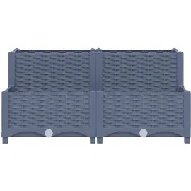 furnicato Hochbeet 80 x 80 x 38 cm Blaugrau