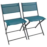 VCM Gartenstuhl 45 x 45 x 0 cm blau 2 St.