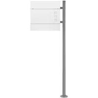 ECD Germany ML-DESIGN Standbriefkasten Weiß inkl. Zeitungsfach