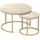 CaliCosy Set aus 2 Beistelltischen Beige Gold 70 x 45,5 cm