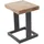 MCW Sitzhocker A15 Tanne 36 x 48 x 32 cm Braun/Schwarz