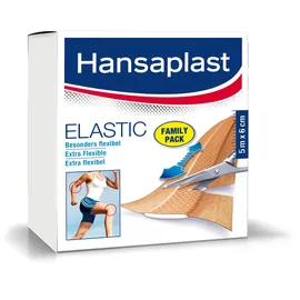Hansaplast Elastic Pflaster 5 m x 6 cm Family Pack
