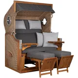 deVries Strandkorb - 135x90x175cm - taupe -