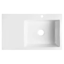 Sapho Avoria rechts Keramikspüle Weiß + Handbetätigung 860 x 510 mm