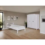 Mid.you Einzelzimmer, Weiß, Holz, Kiefer, massiv, Schlafzimmer, Komplette Schlafzimmer