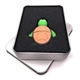 Onwomania Schildkröte Tortoise Grün flach USB Stick in Alu Geschenkbox 64 GB USB 2.0