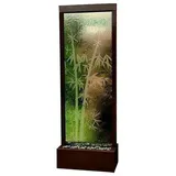 Xlmoebel Zimmerbrunnen Zeitgemäße Raumtrennwand mit Wasserfall und LED-Beleuchtung, (Water Wall), Hergestellt in Europa weiß