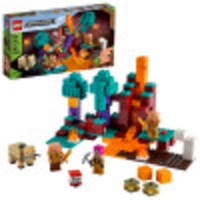 Lego 21168 Minecraft Der Wirrwald Spielset mit Huntress, Hoglin und 2 Piglins, Spielzeug ab 8 Jahre