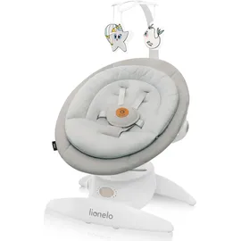 lionelo - Babyschaukel mit Melodie MELL Beige Sand 4xAA + Fernbedienung - Weiß/Beige