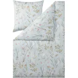 Bettwäsche RIEKE Mako-Satin (BL 135x200 cm) - blau - BL 135x200 cm