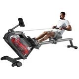 JOROTO Rudergerät für zuhause, 50°-Neigungs-Rudergerät Wasser mit größerem Widerstand, Rowing Machine 150kg Gewichtskapazität & Bluetooth-Funktion, Tablet-Halterung, 44 Tage Kinomap APP-Mitgliedschaft