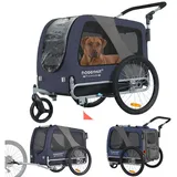 TIGGO Fahrradhundeanhänger DOGGYHUT® Hundefahrradanhänger Hundeanhänger Fahrradanhänger blau