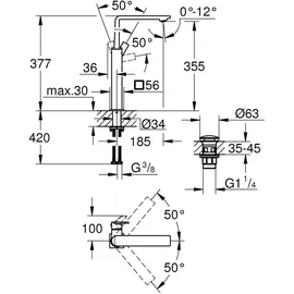 Grohe Allure Einhandmischer Warm Sunset