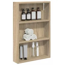 vidaXL Badezimmer-Wandschrank mit Regal Sonoma-Eiche 40 x 10 x 60,5 cm