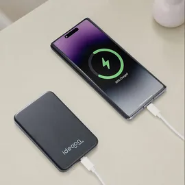ideoon MagSafe Powerbank 5000 mAh, 15W Qi - Hochwertige kompakte Wireless Power Bank – Schnelles Laden Quick Charge für iPhone & Android – Mobiler