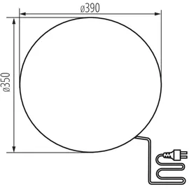 KANLUX Außenleuchte Granit Ø39 cm E27 IP65 grau