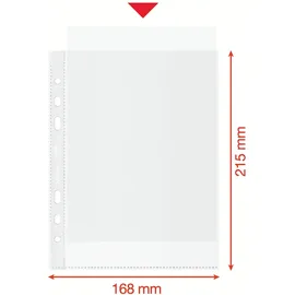 Esselte Prospekthüllen DIN A5 transparent genarbt 0,07 mm, 100 St.