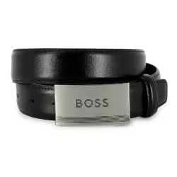 BOSS für Jungen. J51741 Schwarzer Ledergürtel (50), Lässig, Kinderbekleidung