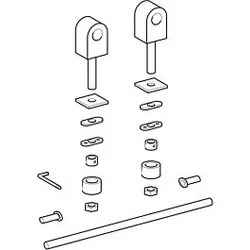 Geberit Renova Comfort Scharnier-Set 598071000 Befestigung von unten, für WC-Sitz