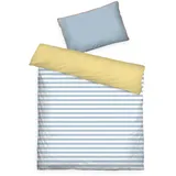 Tom Tailor Perkal, Wende-Bettwäsche 40x60 + 100x135 cm blau