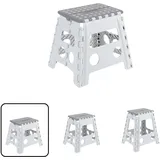 ARREGUI Kleiner Klapphocker Kunststoff 32 x 32 x 32 cm Weiß/Grau