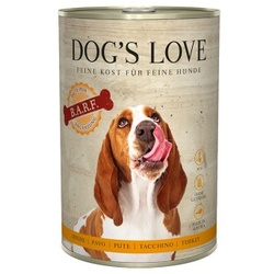 DOG'S LOVE Adult Fleisch Pur B.A.R.F. 6x400g Pute