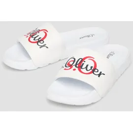s.Oliver Pantoletten mit Logo weiß 45