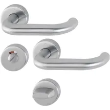 HOPPE Rosettengarnitur Bad-/WC-Garnitur Edelstahl F69 E138/42H/42HKVS