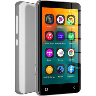 innioasis 80 GB MP3-Player mit Bluetooth und WLAN, MP3-Musik-Player mit Spotify, Amazon Music, hörbar, Apple Music, 4 Zoll Touchscreen, Android-Streaming, MP3, MP4-Player für Kinder (weiß)