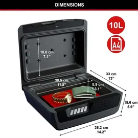 Master Lock Dokumentenkassette Elektronikschloss / keine Sicherheitsstufe