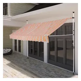 DETEX Klemmmarkise 400 cm orange/weiß