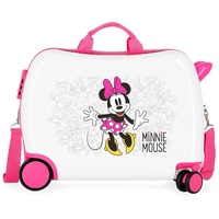 Disney Minnie Enjoy the Day Kinder-Koffer Weiß 50x38x20 cms Hartschalen ABS Kombinationsschloss 34L 2,1Kgs 4 Räder Handgepäck