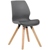 CLP Stuhl, Grau, Holz, 49x87x58 cm, Esszimmer, Stühle, Esszimmerstühle, Vierfußstühle