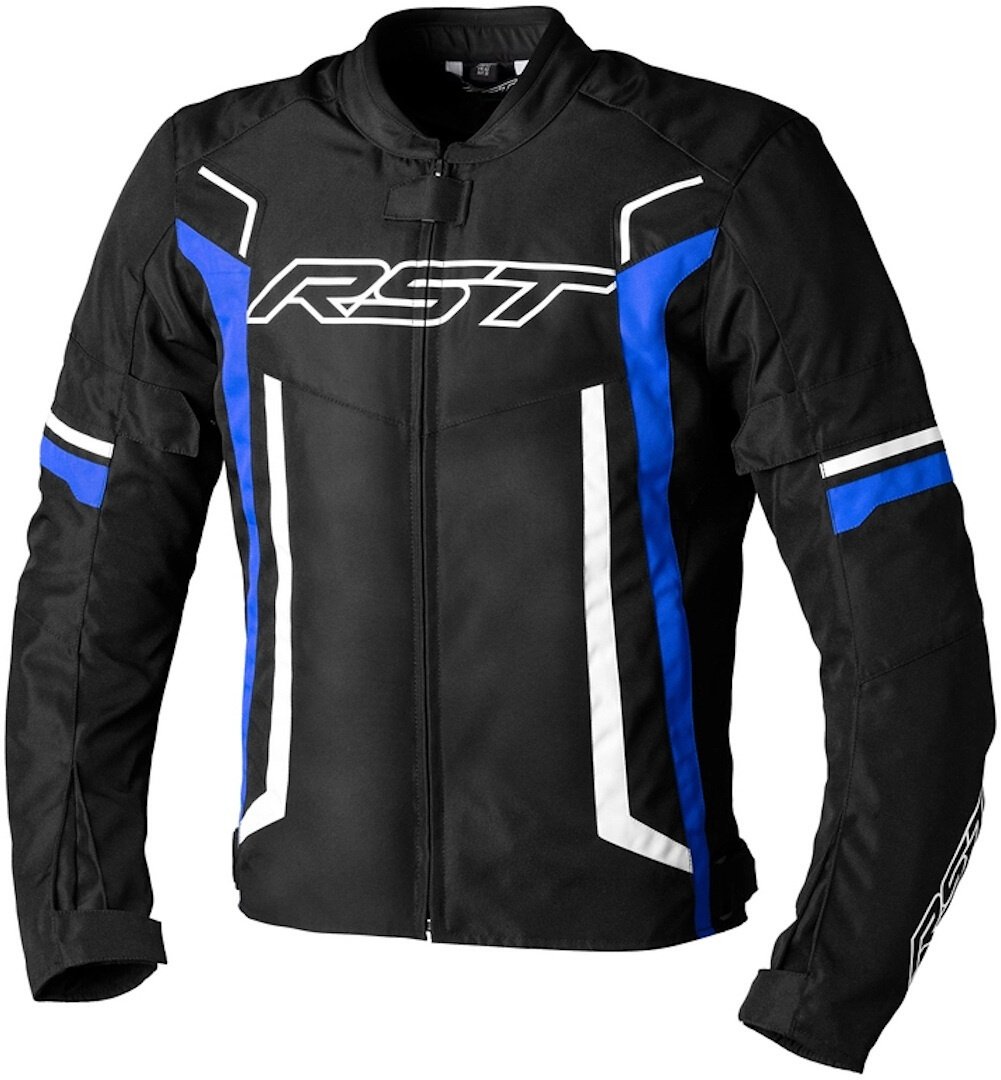 RST Pilot Evo Motorfiets Textiel Jas, zwart-wit-blauw, 2XL Voorman