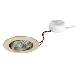 Brumberg 40143633 LED-Einbaustrahler 230 V AC, 50 Hz, 6 W, 38°, 3.000 K, rund, schwenkbar, champa