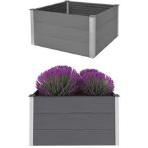 vidaXL Garten-Hochbeet WPC 100 x 100 x 54 cm Grau