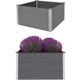 vidaXL Garten-Hochbeet WPC 100 x 100 x 54 cm Grau