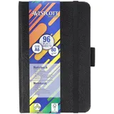 Westcott Notizbuch A6 kariert Schwarz