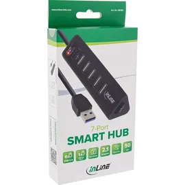 InLine Smart Hub, 7-fach USB 3.0 / 2.0 Hub mit Schnelllade-Anschluss