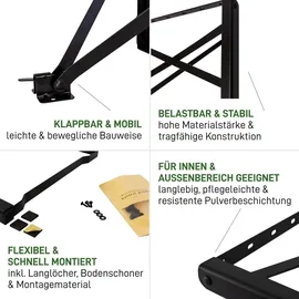 Natural Goods Berlin Bierzeltgarnitur 2er Set klappbar 70 cm x 42 cm