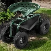 Hillvert Fahrbarer Gartensitz - 150 kg - höhenverstellbar