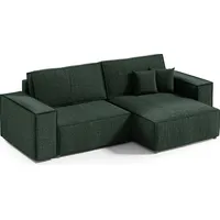 petits-meubles Eckcouch Cord 3-Sitzer Tannengrün