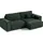 petits-meubles Eckcouch Cord 3-Sitzer Tannengrün