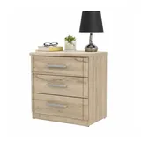 bv-vertrieb Schlafzimmer-Set Schlafzimmer Komfortbett Nachtschrank Kleiderschrank Eiche bianco