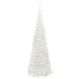 vidaXL Pop-Up-Weihnachtsbaum Künstlich 50 LEDs Weiß 120 cm